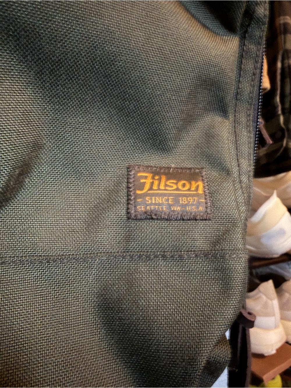 Filson Dryden Briefcase Otter Green 1000D Nylon Laptop Bag - Picture 8 of 9